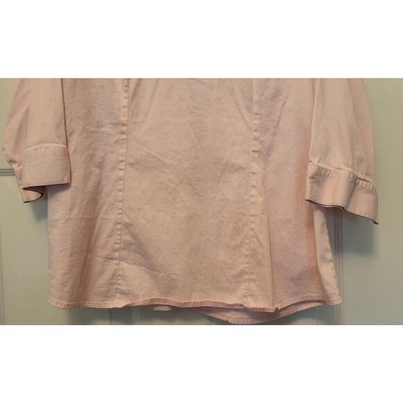 212 Collection Womens Stretch Fitted Shirt Size 1X Pink Button Up - Picture 4 of 10